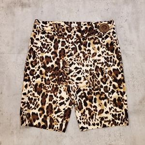 Cache Animal Print Bermuda Shorts Women's Size 8